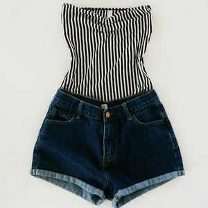 American Apparel strapless or tube top bodysuit